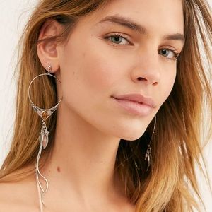 Jaxon Stone Hoop Earrings by Free People